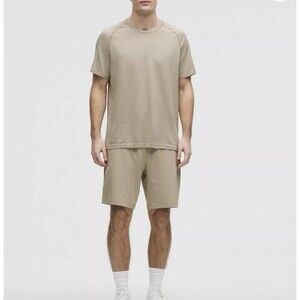 Lululemon  Mens Metal Vent Tech Short-Sleeve Shirt  Light Ivory Sz Xl